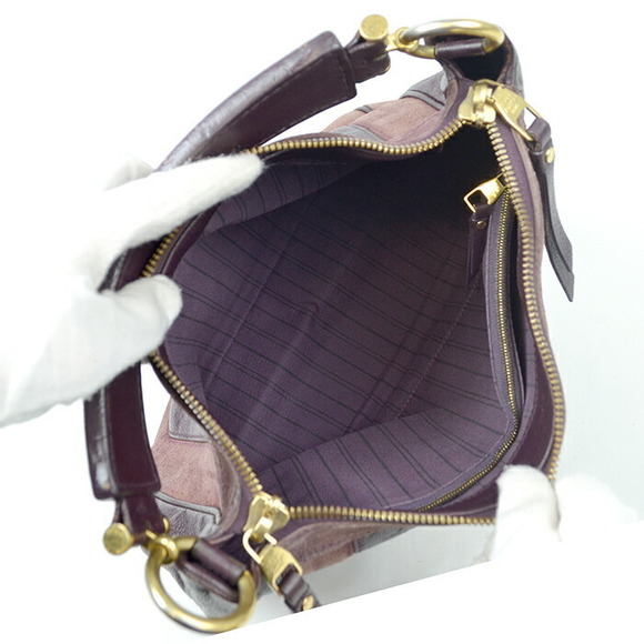 Louis Vuitton Audacious PM Monogram Empreinte Suede Shoulder Bag Purple - Picture 9 of 11